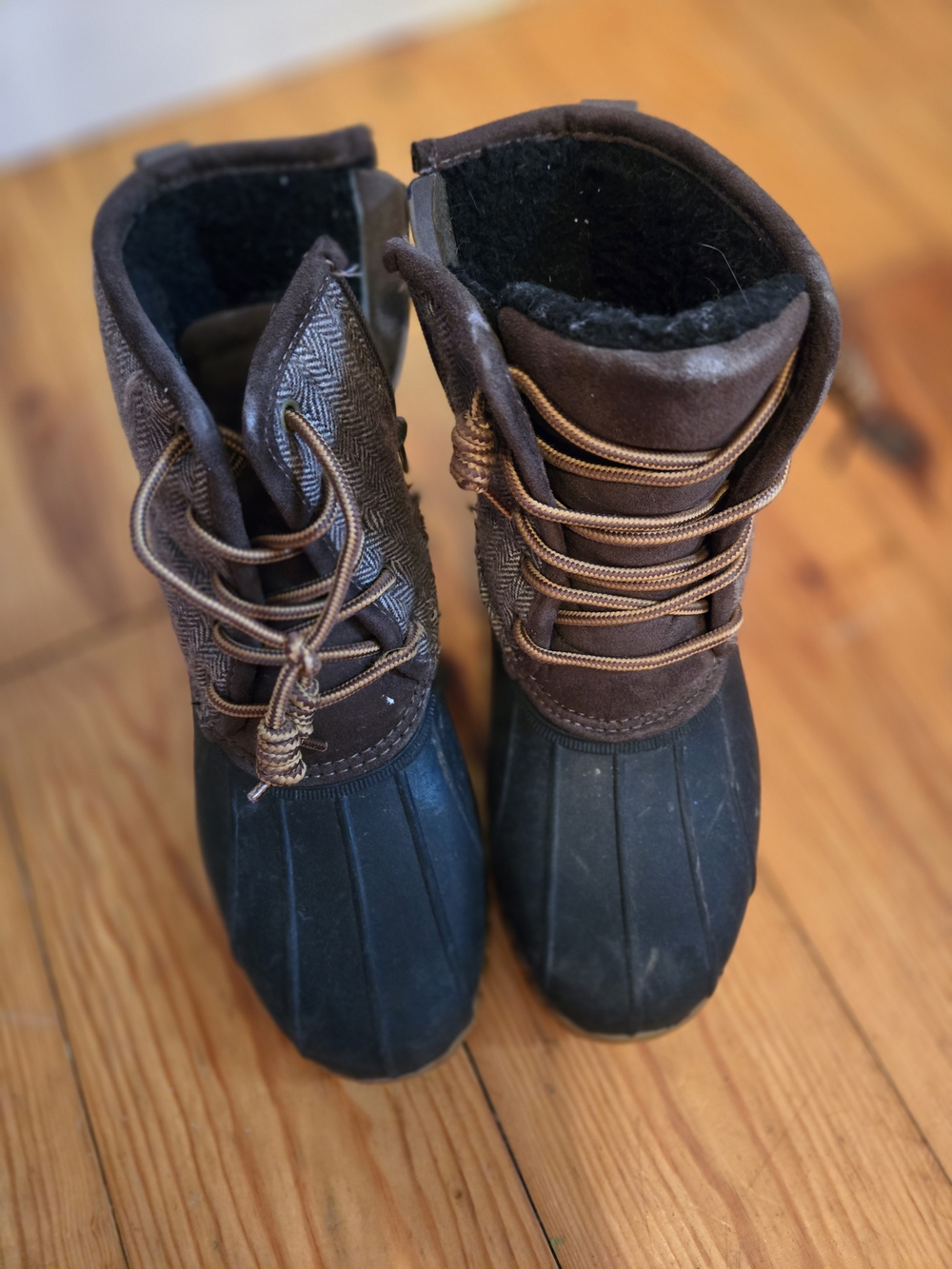 🍓Ladies Brown and Black Winter Duck Boots